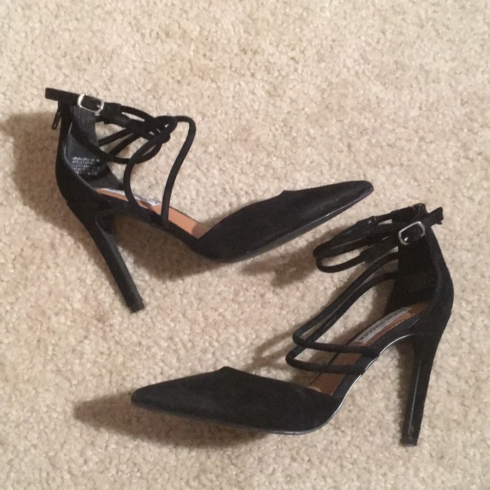 Black strappy heels